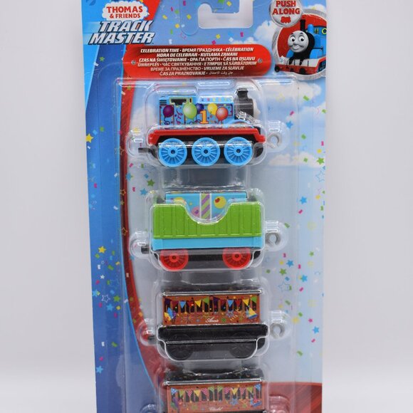 Thomas & Friends Push Along Diecast Celebration Time Birthday Thomas Pack 2018 - Picture 1 of 6